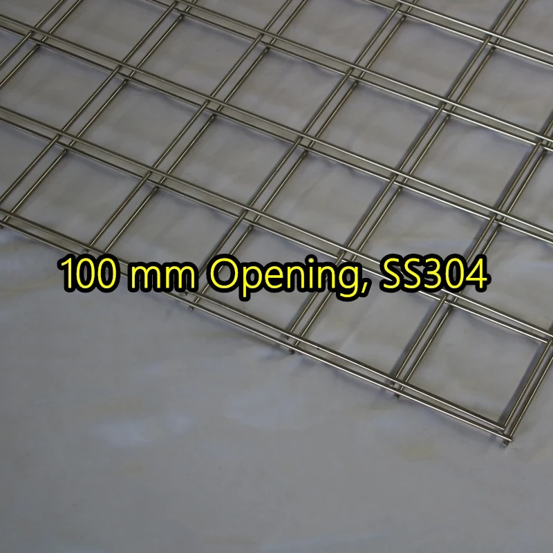 لوحة شبكية ملحومة بفتحة 100 مم SS304
