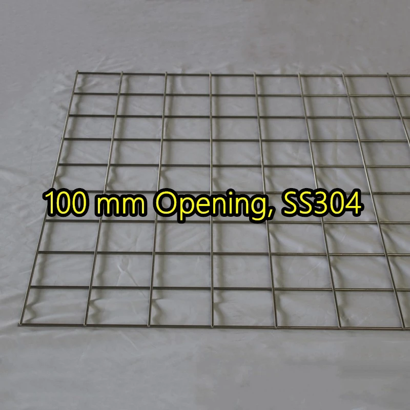 لوحة شبكية ملحومة بفتحة 100 مم SS304