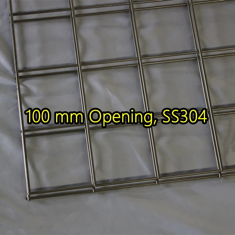 لوحة شبكية ملحومة بفتحة 100 مم SS304