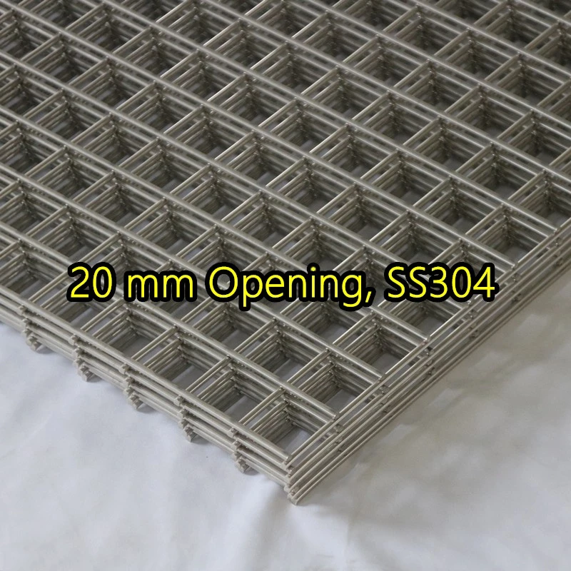 لوحة شبكية ملحومة بفتحة 20 مم SS304