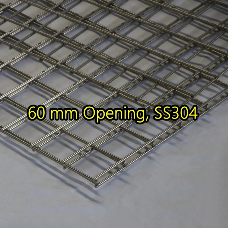 لوحة شبكية ملحومة بفتحة 60 مم SS304