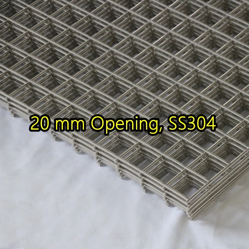 لوحة شبكية ملحومة بفتحة 20 مم SS304