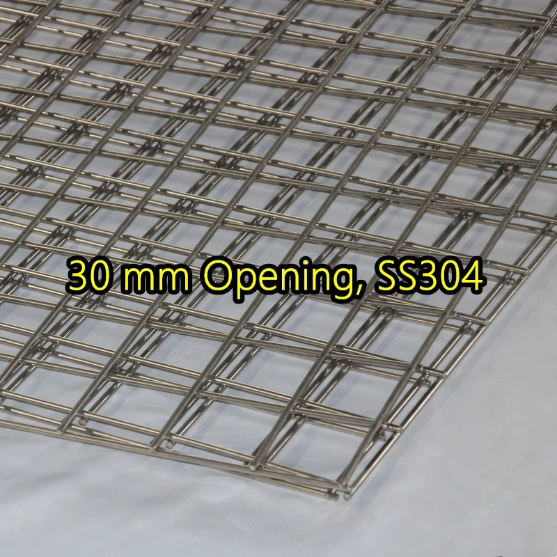 لوحة شبكية ملحومة بفتحة 30 مم SS304