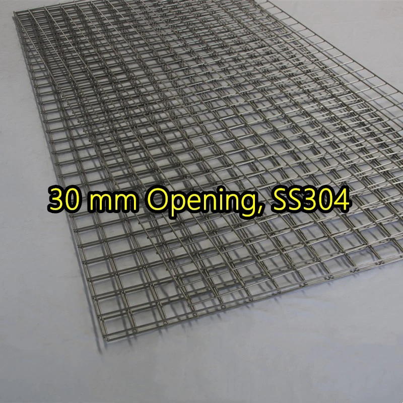 لوحة شبكية ملحومة بفتحة 30 مم SS304