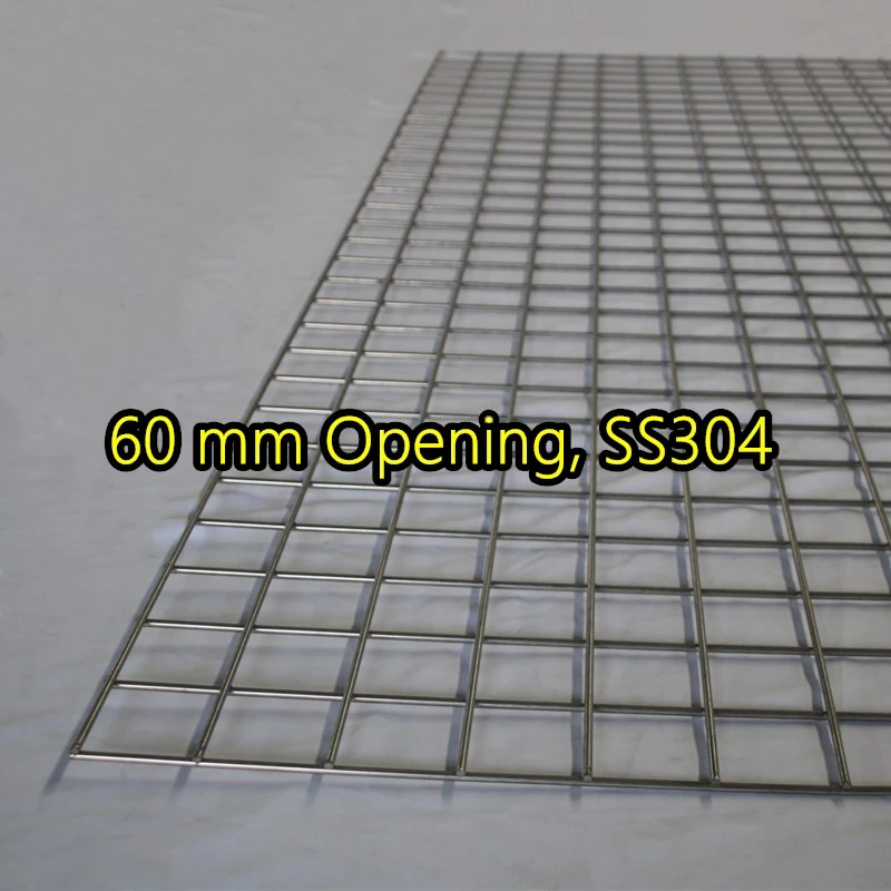 لوحة شبكية ملحومة بفتحة 60 مم SS304