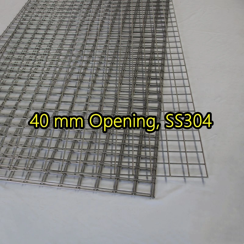 لوحة شبكية ملحومة بفتحة 40 مم SS304