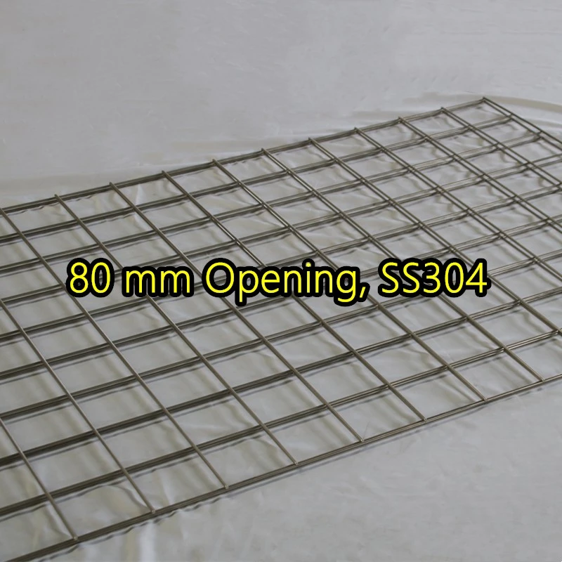 لوحة شبكية ملحومة بفتحة 80 مم SS304