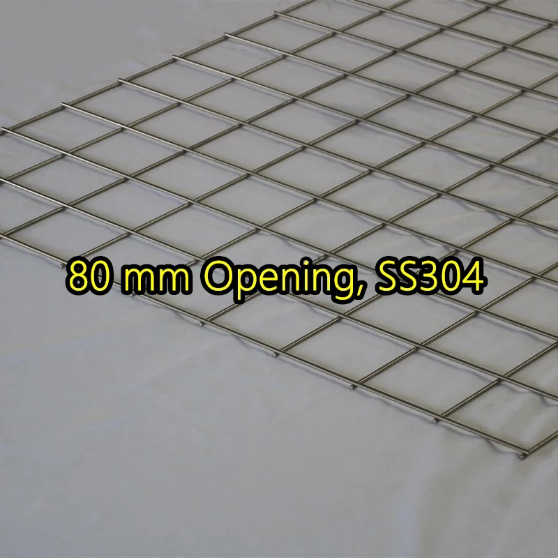 لوحة شبكية ملحومة بفتحة 80 مم SS304