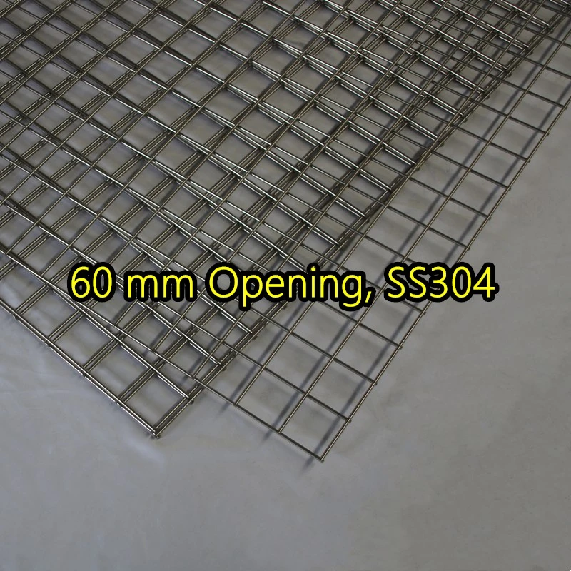 لوحة شبكية ملحومة بفتحة 60 مم SS304
