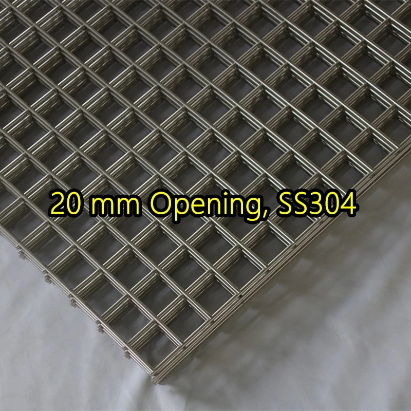 لوحة شبكية ملحومة بفتحة 20 مم SS304