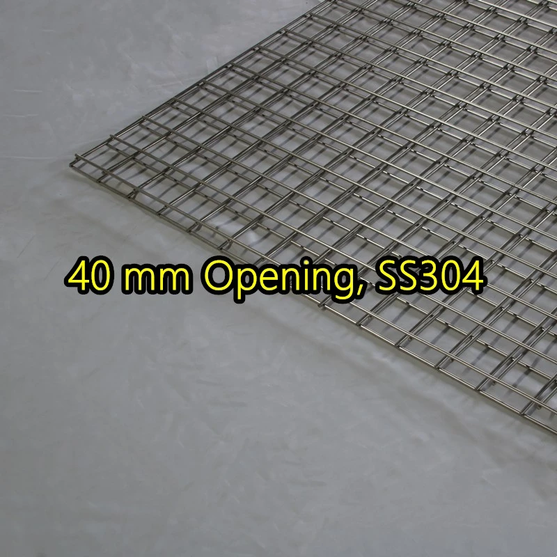 لوحة شبكية ملحومة بفتحة 40 مم SS304